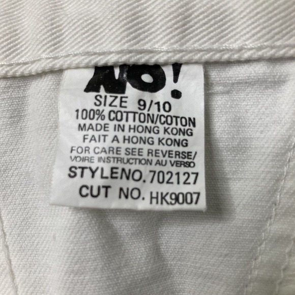 Vintage No! Jeans White High Rise Tappered Button Fly Jeans Size 25x28 80s Moped - Picture 5 of 12